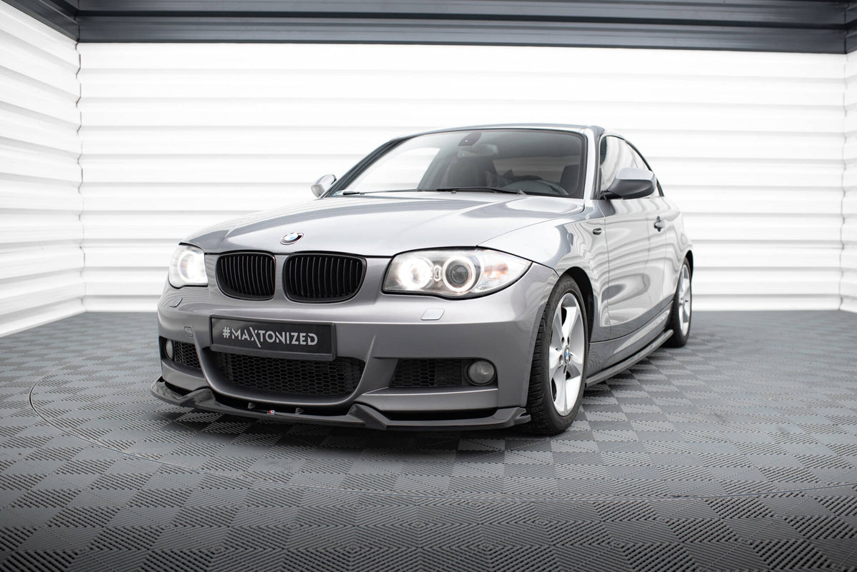 Street+ Spoilerlippe Front Ansatz V.1 passend für BMW 1er M-Paket E82 schwarz Hochglanz – Ansicht 3