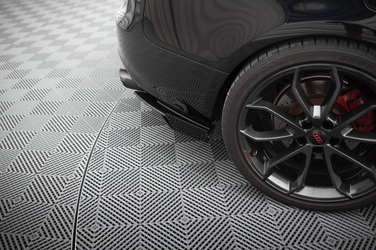 Hintere Seiten Flaps passend für Audi S5 / A5 S-Line Coupe / Cabriolet 8T schwarz Hochglanz – Ansicht 4