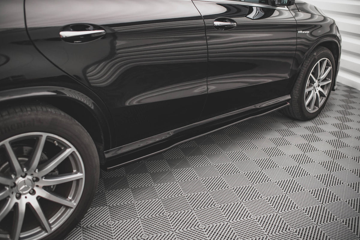 Street+ Seitenschweller Leisten passend für Mercedes-Benz GLE Coupe 63 AMG C292 schwarz Hochglanz – Ansicht 1