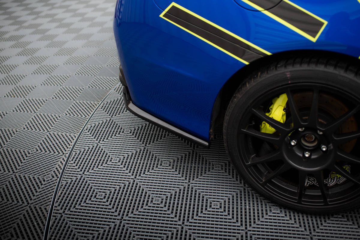 Heck Ansatz Flaps Diffusor V.2 passend für Subaru WRX STI Mk1  schwarz Hochglanz – Ansicht 6