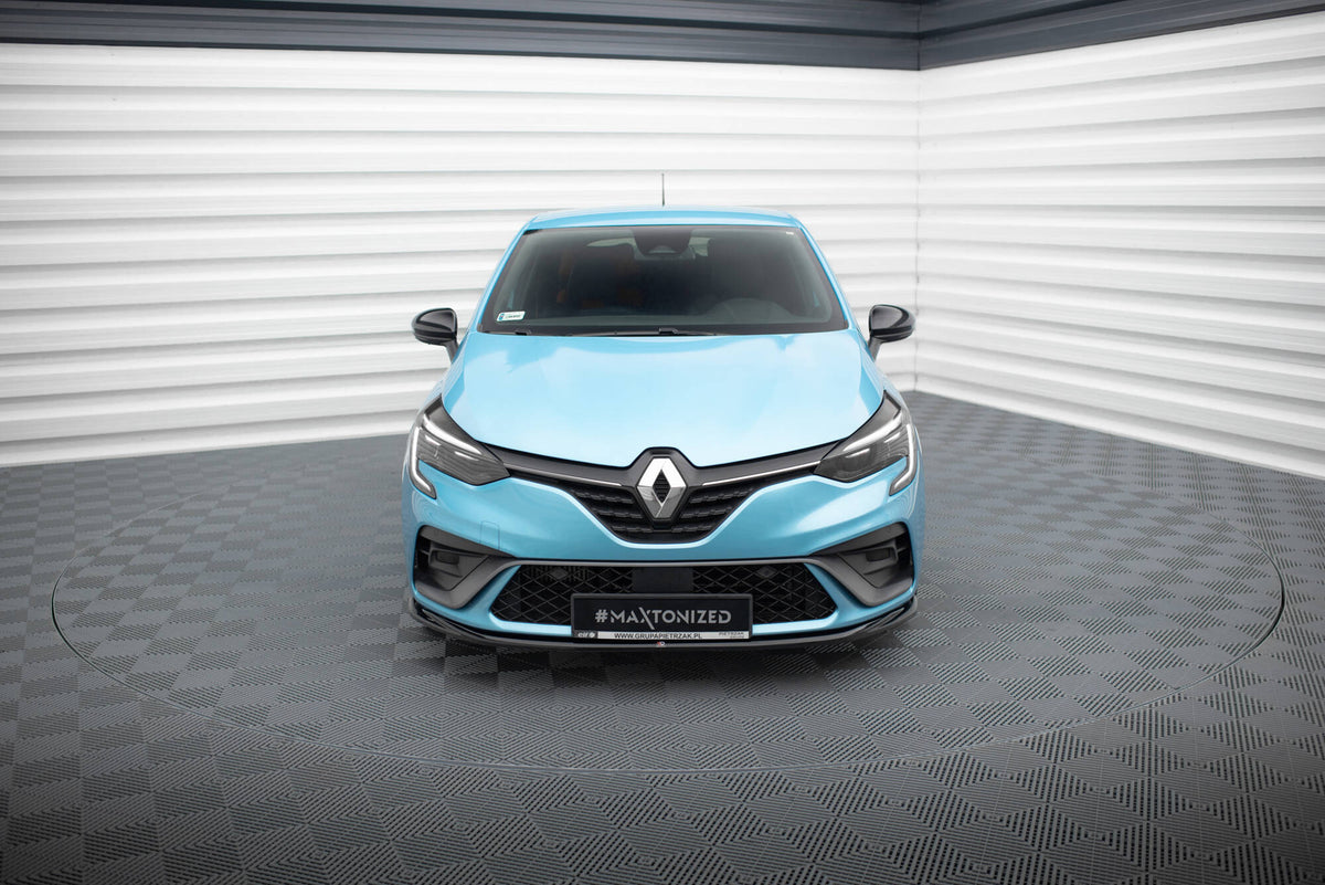 Street+ Spoilerlippe Front Ansatz V.2 passend für Renault Clio R.S. Line Mk5 schwarz Hochglanz – Ansicht 1