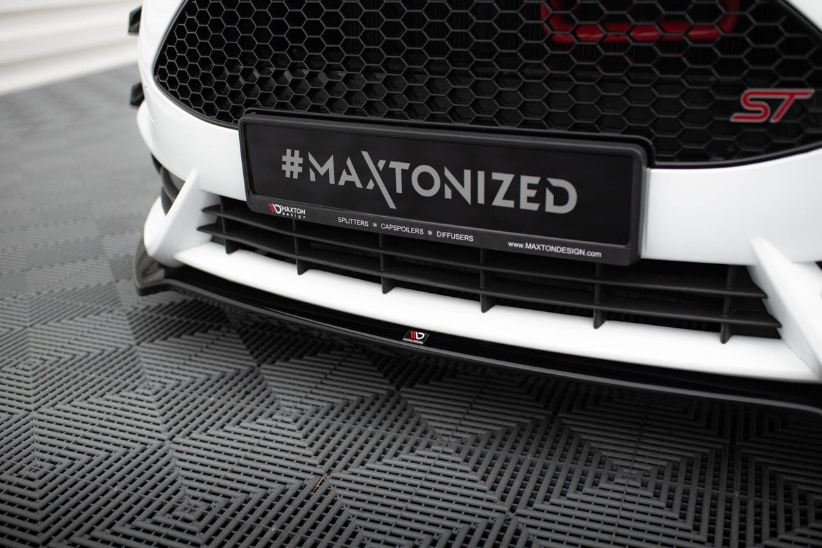 Street+ Spoilerlippe Front Ansatz V.5 passend für Ford Fiesta ST Mk7 Facelift schwarz Hochglanz – Ansicht 4