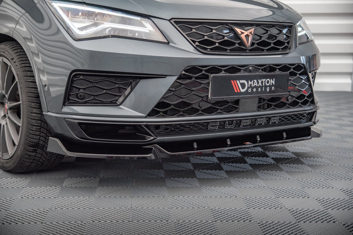 Street+ Spoilerlippe Front Ansatz V.1 passend für Cupra Ateca Mk1 schwarz Hochglanz – Ansicht 4