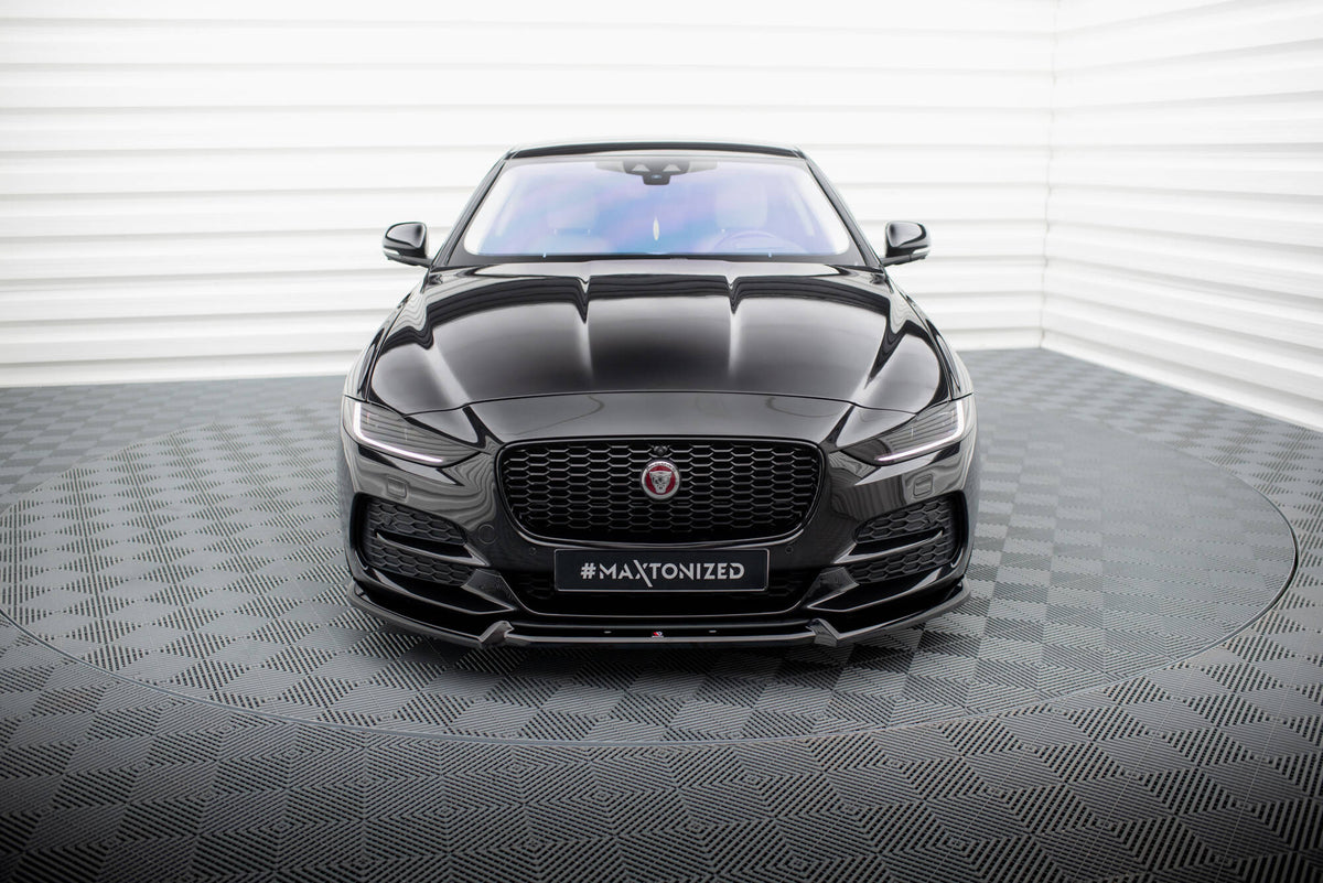 Street+ Spoilerlippe Front Ansatz V.2 passend für Jaguar XE X760 Facelift schwarz Hochglanz – Ansicht 1
