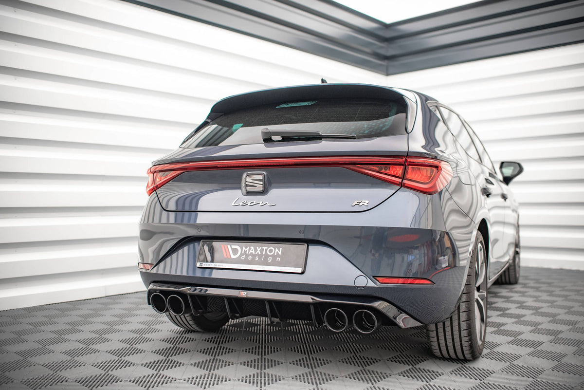 Diffusor Heck Ansatz + Endrohre für Seat Leon FR Hatchback Mk4 – Ansicht 4