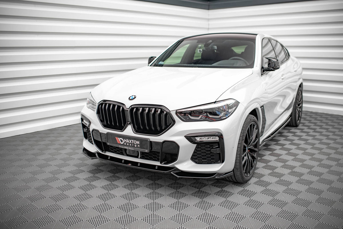 Street+ Spoilerlippe Front Ansatz V.1 passend für BMW X6 M-Paket G06 schwarz Hochglanz – Ansicht 3