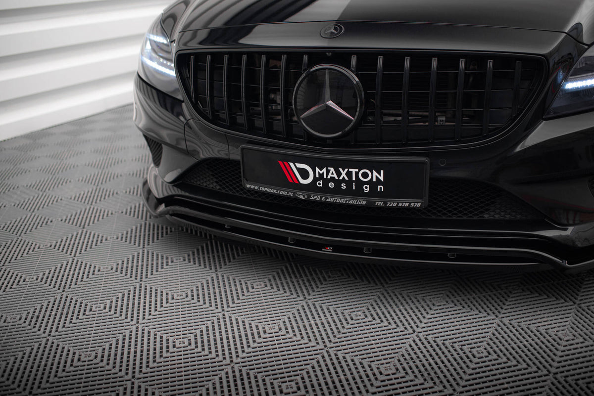 Street+ Spoilerlippe Front Ansatz passend für Mercedes-Benz CLS C218 Facelift schwarz Hochglanz – Ansicht 3