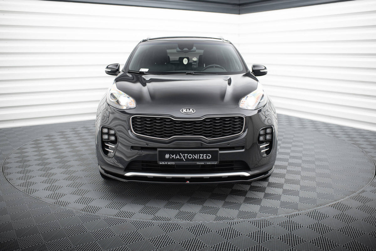 Street+ Spoilerlippe Front Ansatz passend für KIA SPORTAGE mk4 GT-Line schwarz Hochglanz – Ansicht 1