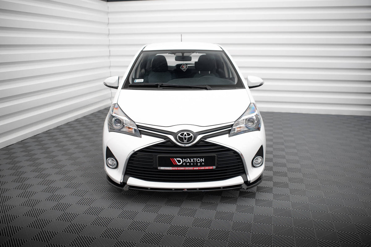 Street+ Spoilerlippe Front Ansatz passend für Toyota Yaris Mk3 Facelift schwarz Hochglanz – Ansicht 1