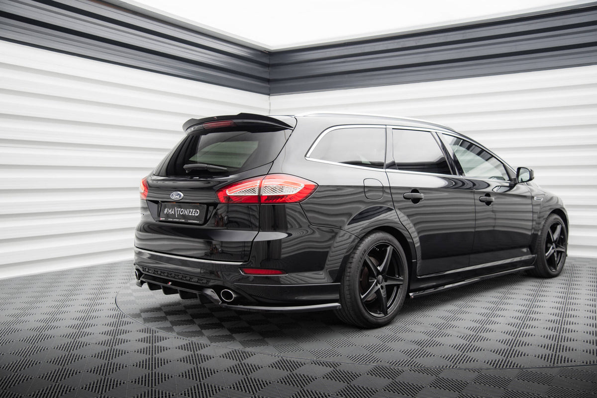 Street+ Mittlerer Diffusor RACE passend für Ford Mondeo ST-Line Kombi Mk4 Facelift schwarz Hochglanz – Ansicht 4