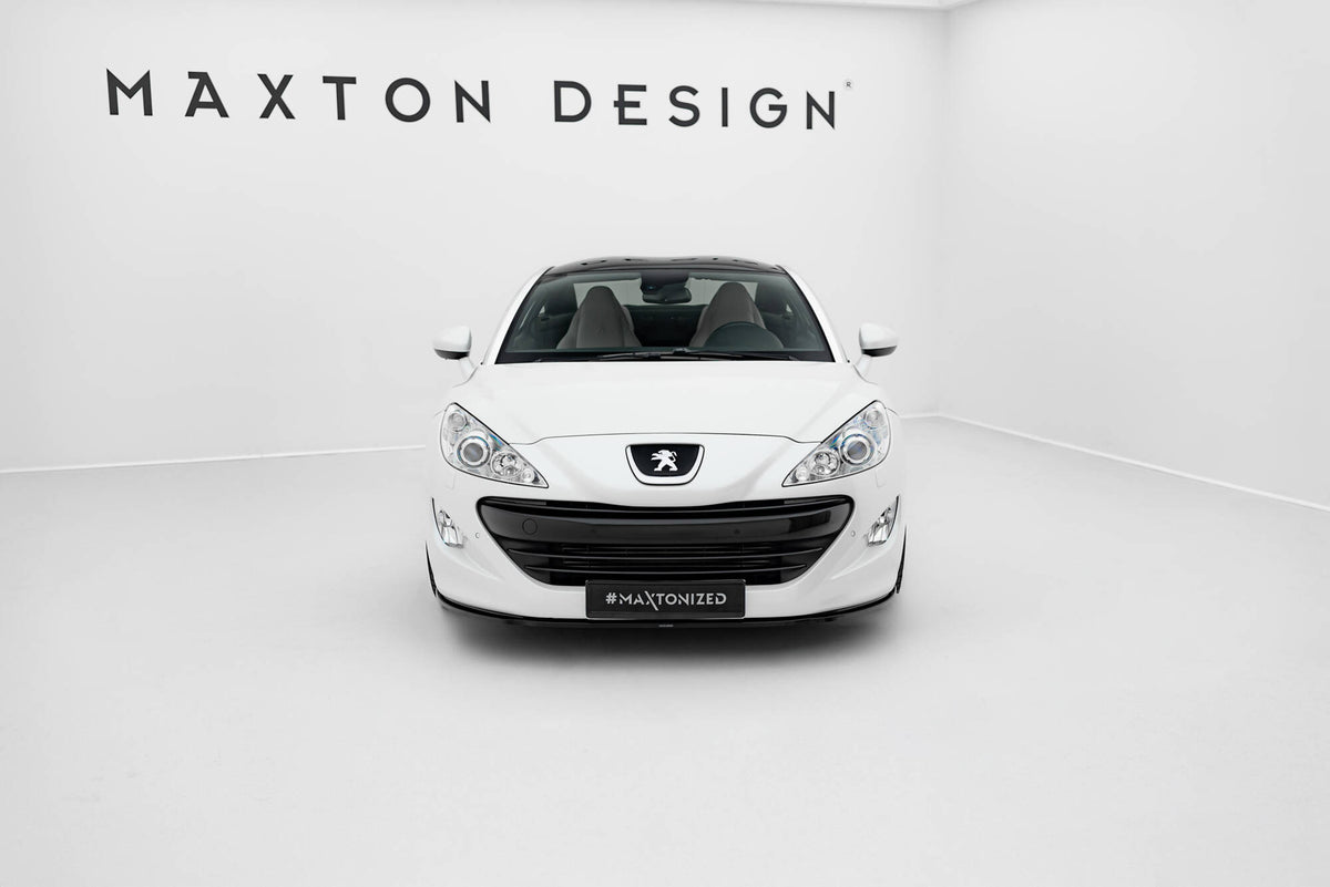 Street+ Spoilerlippe Front Ansatz V.1 passend für Peugeot RCZ Mk1 schwarz Hochglanz – Ansicht 1