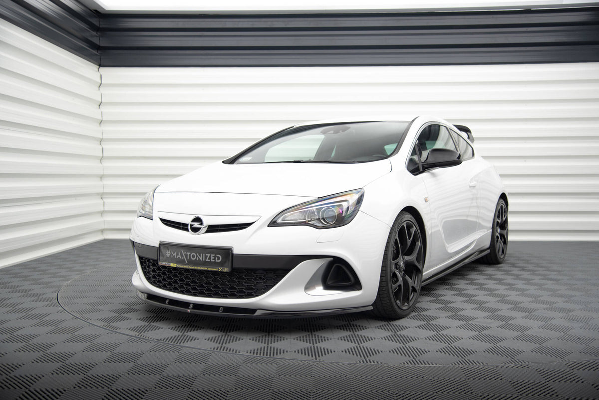 Street+ Spoilerlippe Front Ansatz passend für Opel Astra J OPC/VXR Nurburg schwarz Hochglanz – Ansicht 3