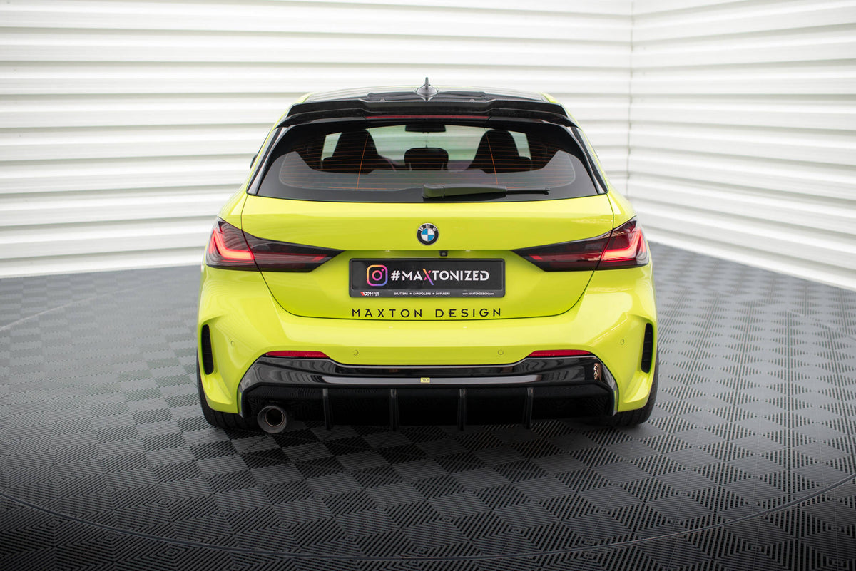 Diffusor Heck Ansatz V.3 passend für BMW 1er M-Paket / 128ti F40 (Ausführung mit einseitigem Doppelauspuffendrohr) – Ansicht 1