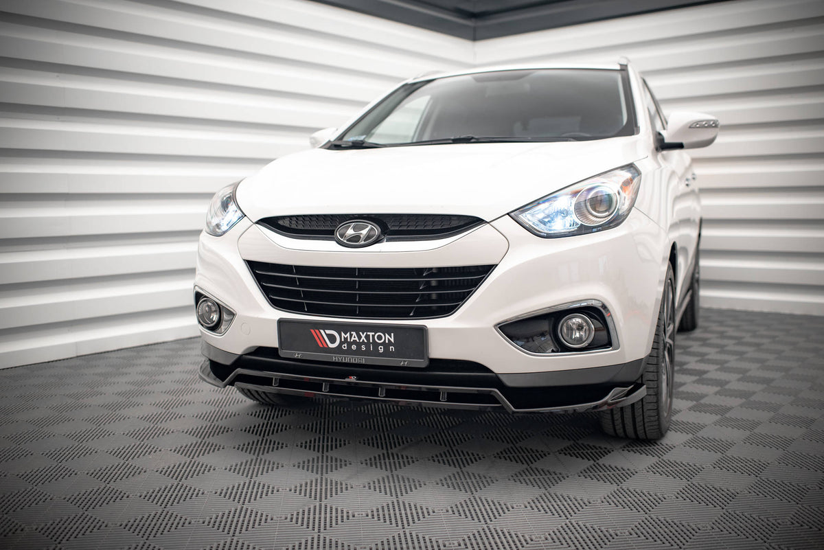 Street+ Spoilerlippe Front Ansatz passend für Hyundai ix35 Mk1 schwarz Hochglanz – Ansicht 4