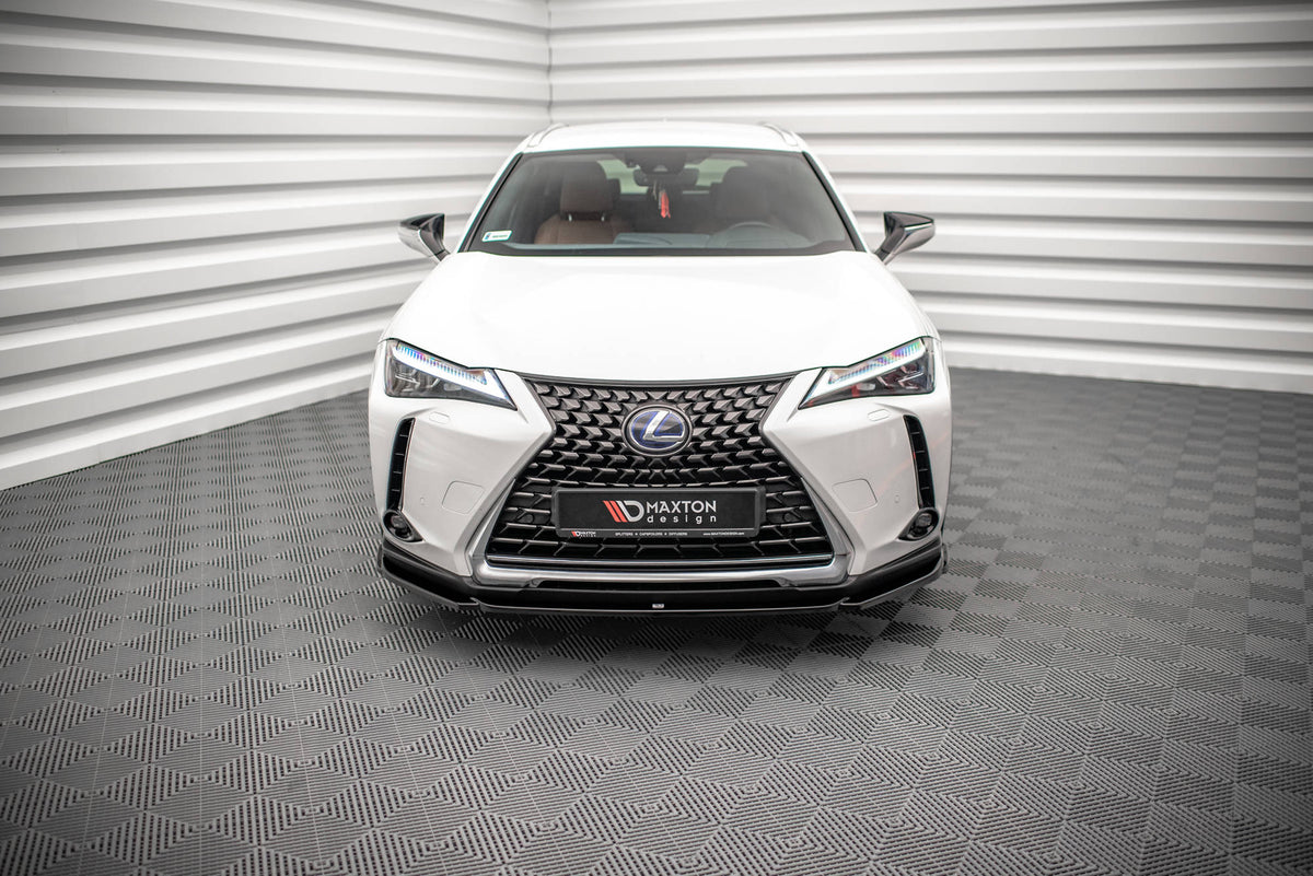 Street+ Spoilerlippe Front Ansatz passend für Lexus UX F-Sport Mk1 schwarz Hochglanz – Ansicht 1
