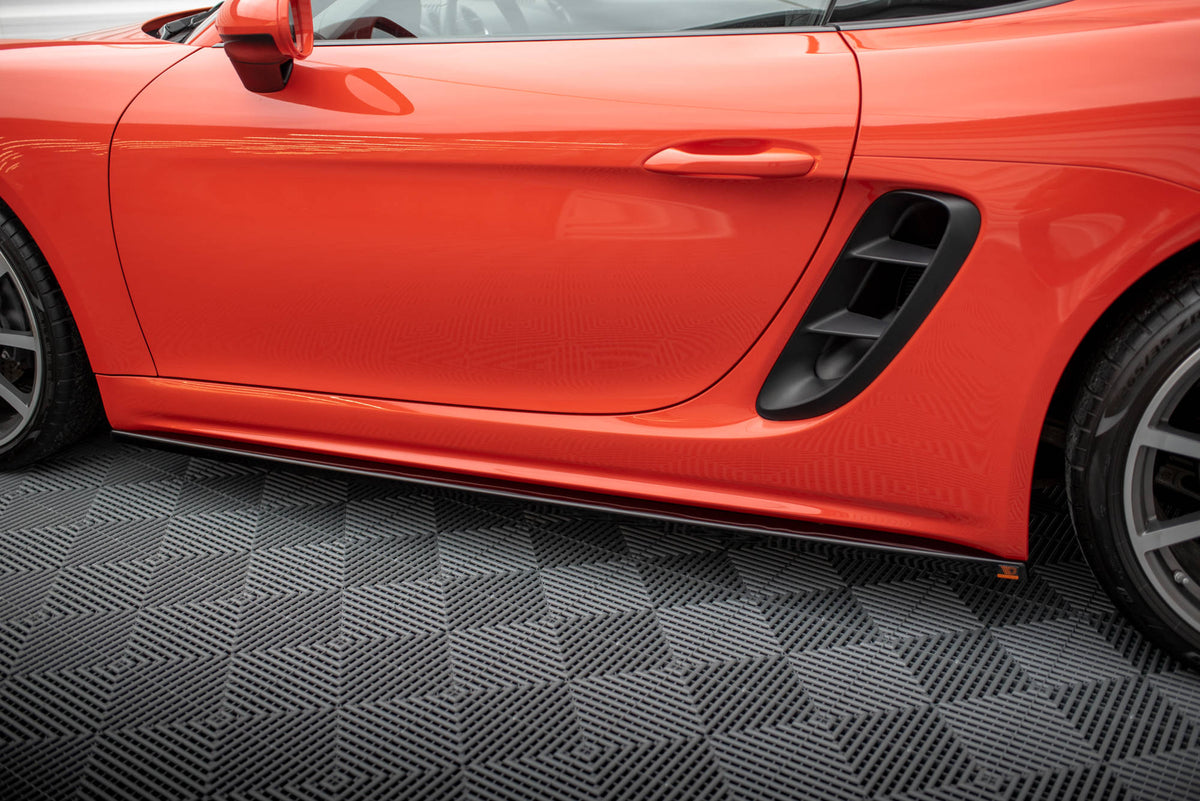 Street+ Seitenschweller Leisten passend für Porsche 718 Cayman 982c schwarz Hochglanz – Ansicht 3