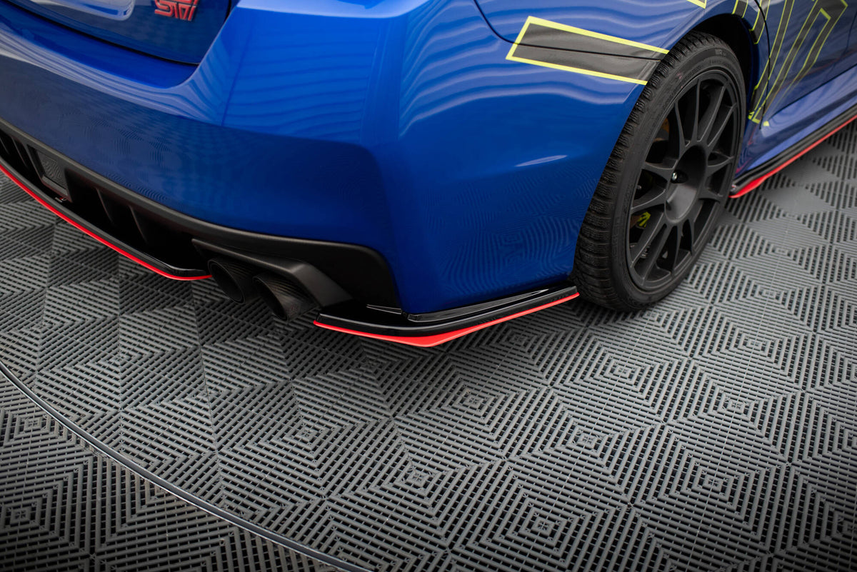 Heck Ansatz Flaps Diffusor V.2 passend für SUBARU WRX STI schwarz Hochglanz – Ansicht 3