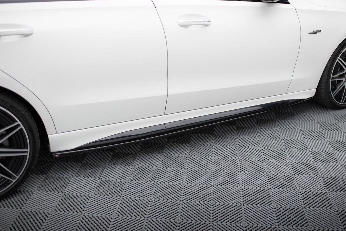 Street+ Seitenschweller Leisten passend für Mercedes-Benz C AMG-Line / 43 AMG W206 schwarz Hochglanz – Ansicht 6
