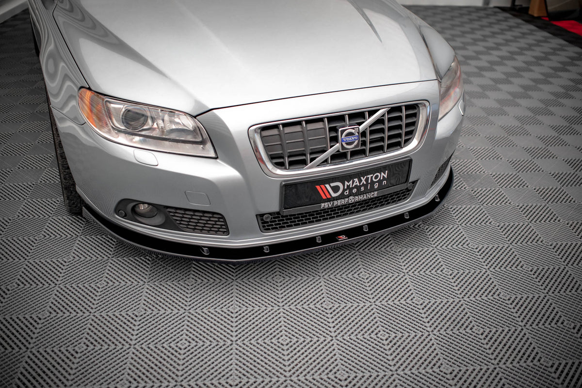 Street+ Spoilerlippe Front Ansatz V.1 passend für Volvo V70 Mk3 schwarz Hochglanz – Ansicht 3