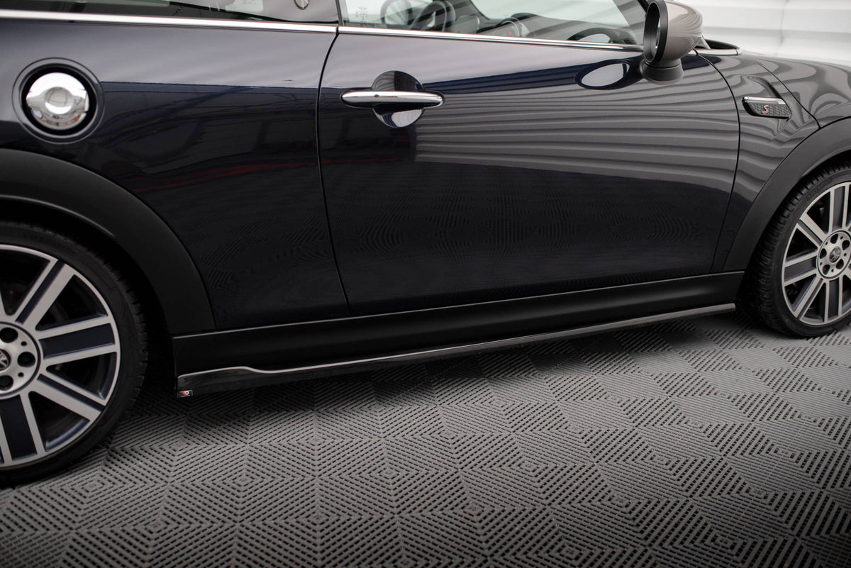 Street+ Seitenschweller Leisten passend für Mini Cooper S F56 Facelift schwarz Hochglanz – Ansicht 1