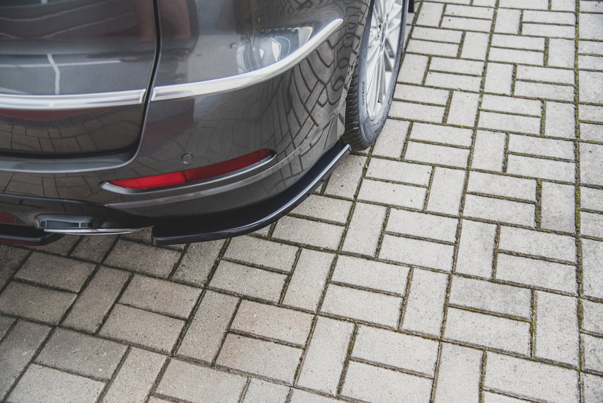 Heck Ansatz Flaps Diffusor passend für Ford S-Max Vignale Mk2 Facelift schwarz Hochglanz – Ansicht 6