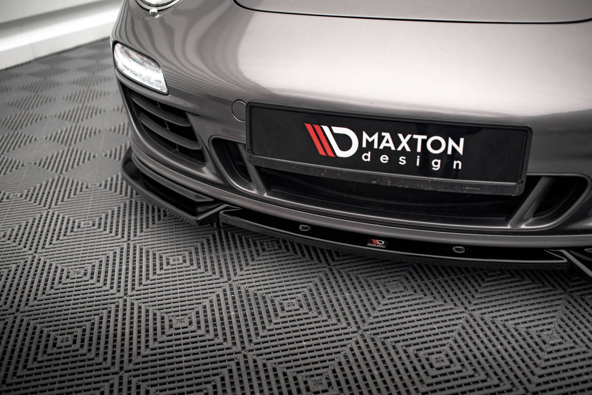 Street+ Spoilerlippe Front Ansatz V.2 passend für Porsche 911 Carrera GTS 997 Facelift schwarz Hochglanz – Ansicht 3