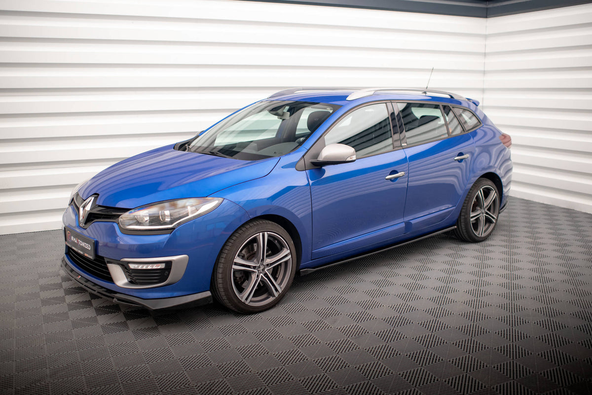 Street+ Seitenschweller Leisten passend für Renault Megane GT Line Grandtour Mk3 Facelift schwarz Hochglanz – Ansicht 4