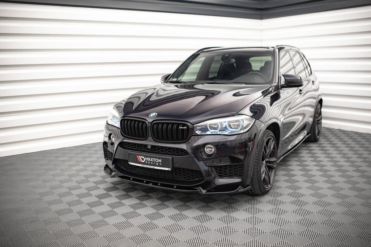 Street+ Spoilerlippe Front Ansatz V.1 passend für BMW X5 M F85 / X6 M F86 schwarz Hochglanz – Ansicht 1