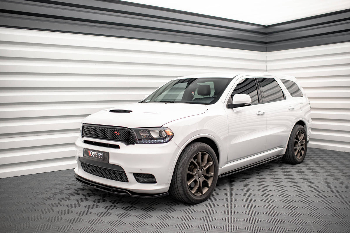 Street+ Spoilerlippe Front Ansatz V.1 passend für Dodge Durango RT / SRT Mk3 Facelift schwarz Hochglanz – Ansicht 4