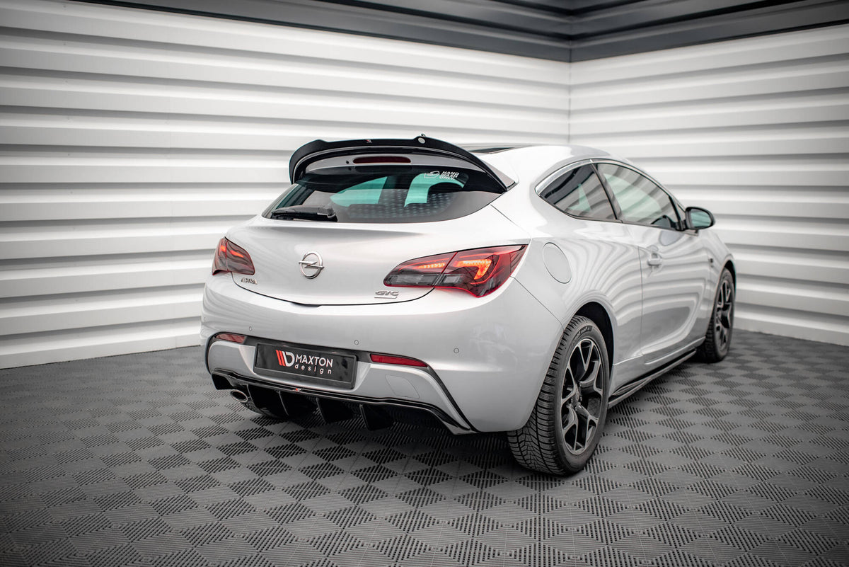 Diffusor Heck Ansatz passend für Opel Astra GTC OPC-Line J (Einzelauspuff li.) schwarz Hochglanz – Ansicht 3