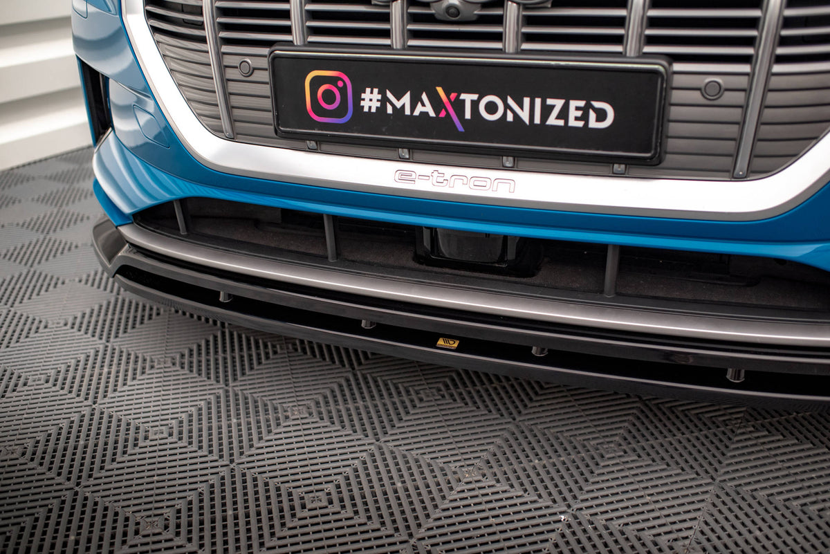 Street+ Spoilerlippe Front Ansatz V.2 passend für Audi e-tron schwarz Hochglanz – Ansicht 4