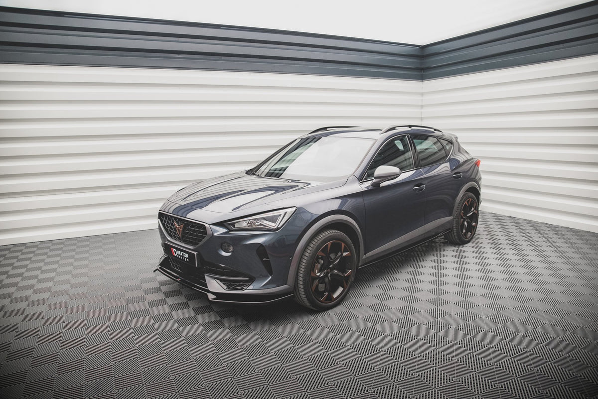 Street+ Spoilerlippe Front Ansatz V.3 passend für Cupra Formentor schwarz Hochglanz – Ansicht 3