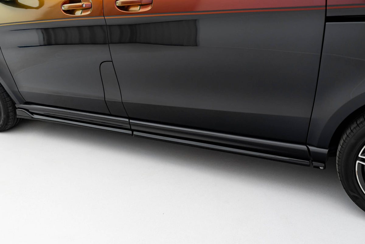 Street+ Seitenschweller Leisten passend für Mercedes-Benz V-Klasse Long AMG-Line W447  schwarz Hochglanz – Ansicht 4