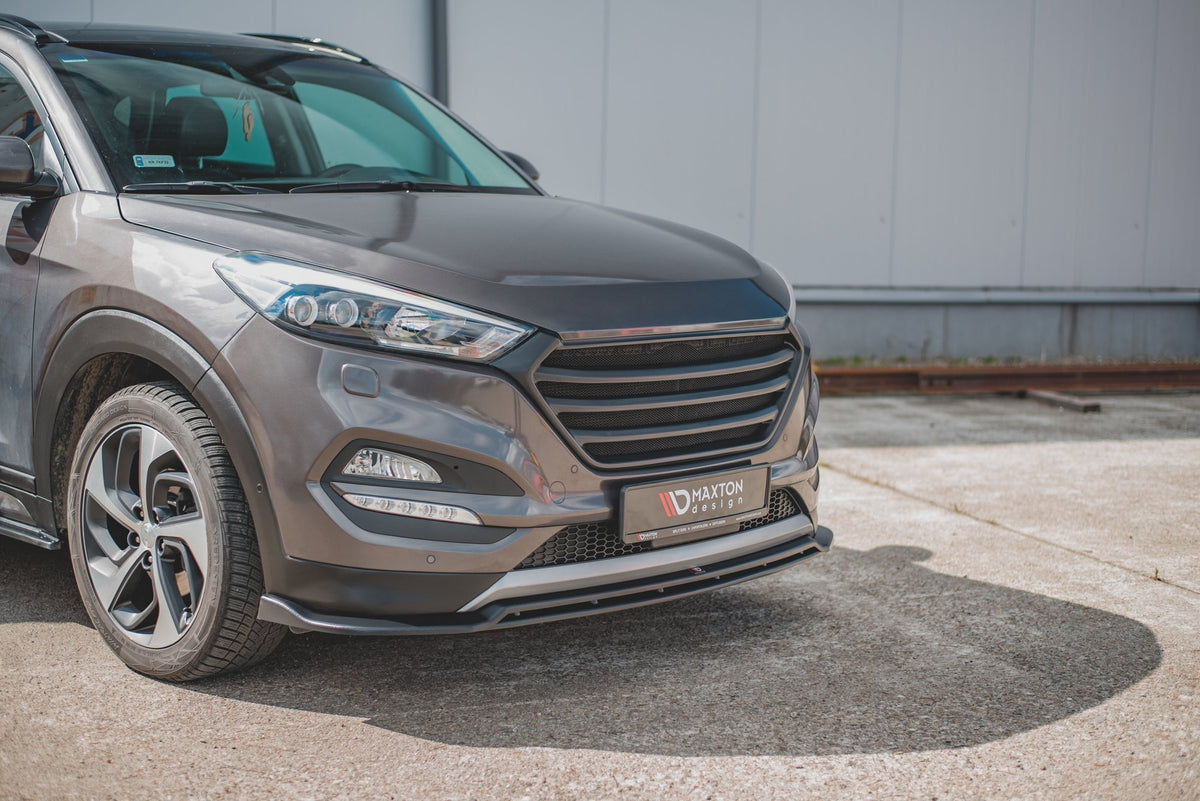 Street+ Spoilerlippe Front Ansatz passend für Hyundai Tucson Mk3 schwarz Hochglanz – Ansicht 6
