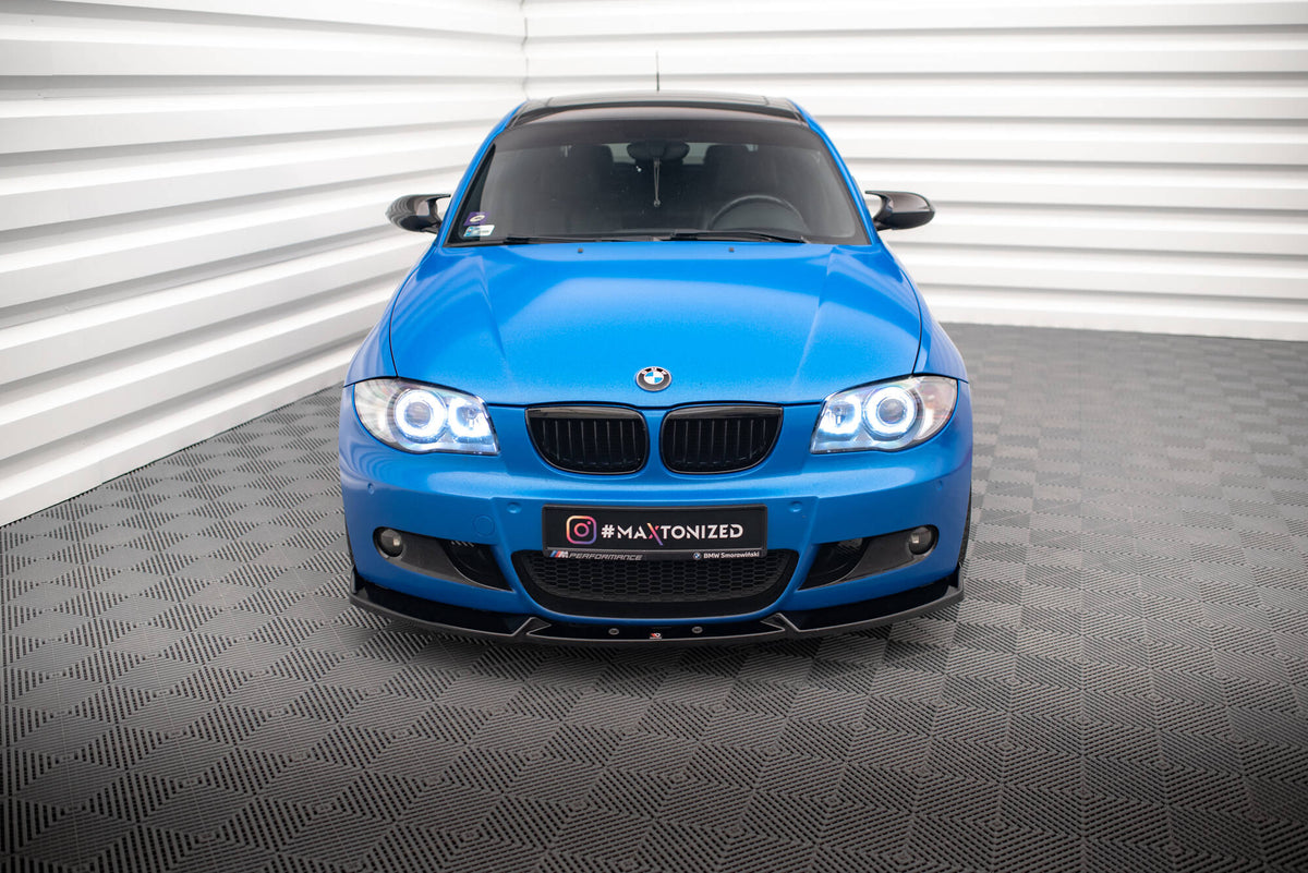 Street+ Spoilerlippe Front Ansatz V.2 passend für BMW 1er M-Paket E87 / E81 Facelift schwarz Hochglanz – Ansicht 1