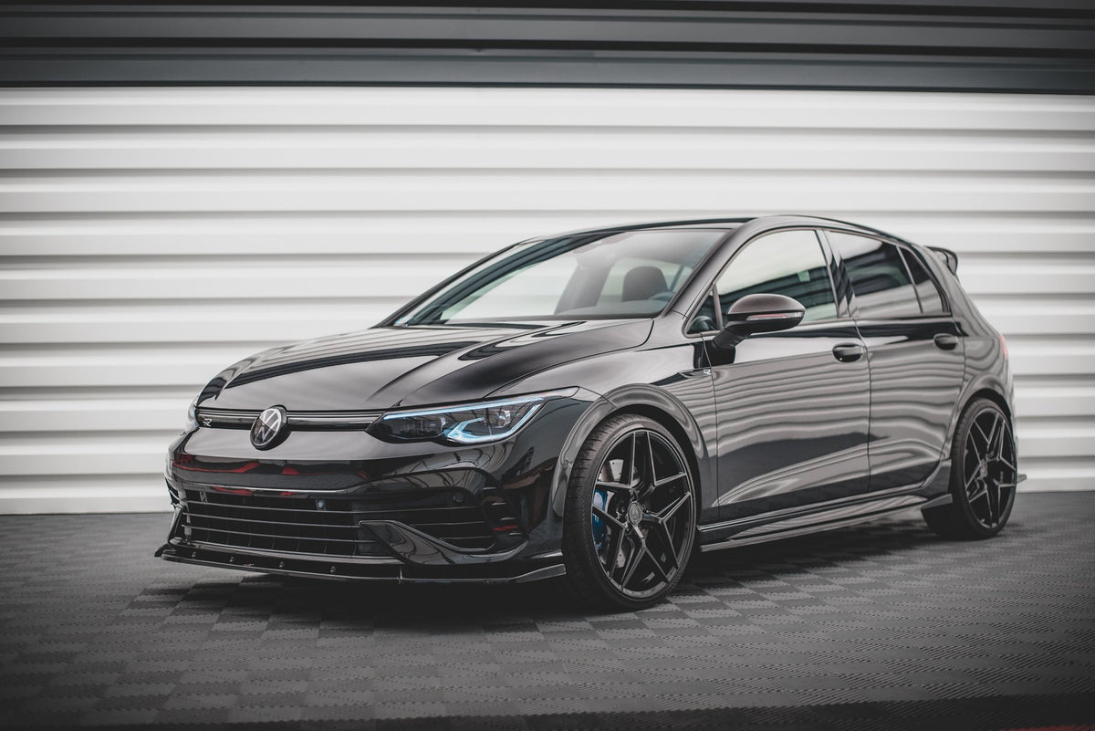 Street+ Seitenschweller Leisten V.2 passend für VW Golf R Hatchback Mk8 Facelift schwarz Hochglanz – Ansicht 1