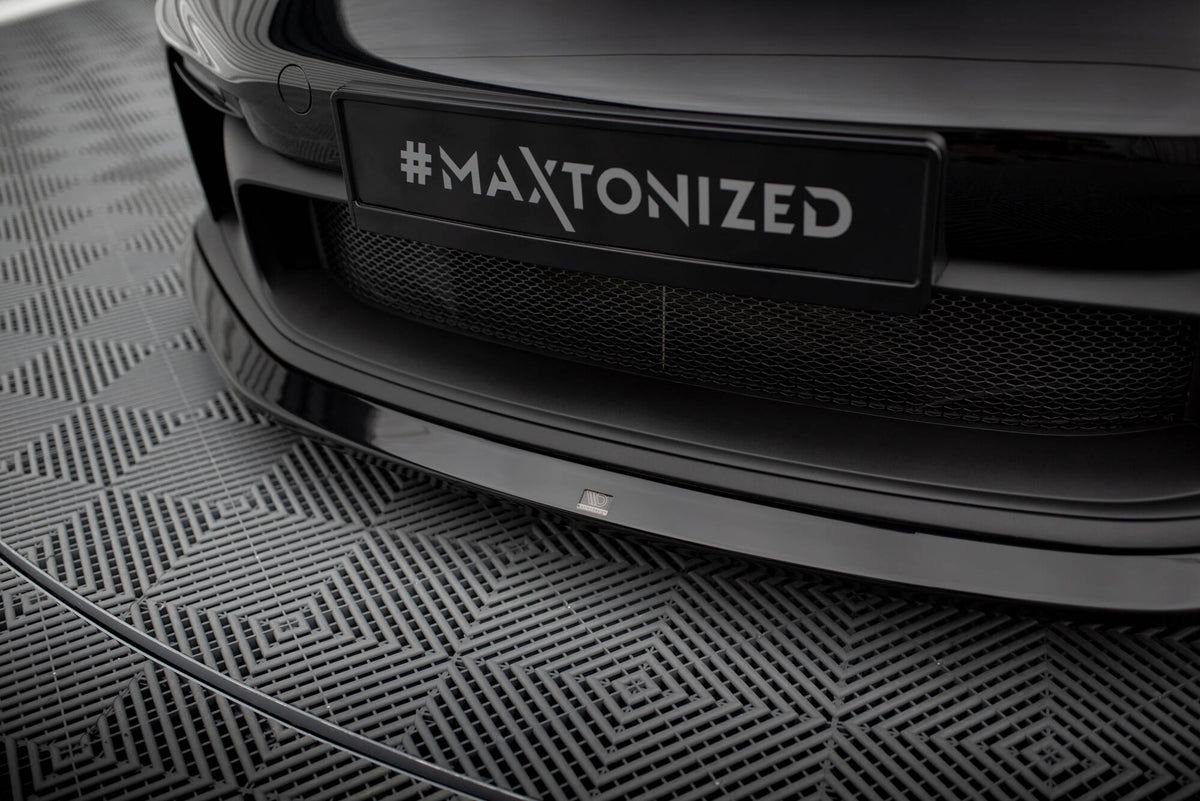 Street+ Spoilerlippe Front Ansatz passend für Porsche 911 992 GT3 schwarz Hochglanz – Ansicht 3