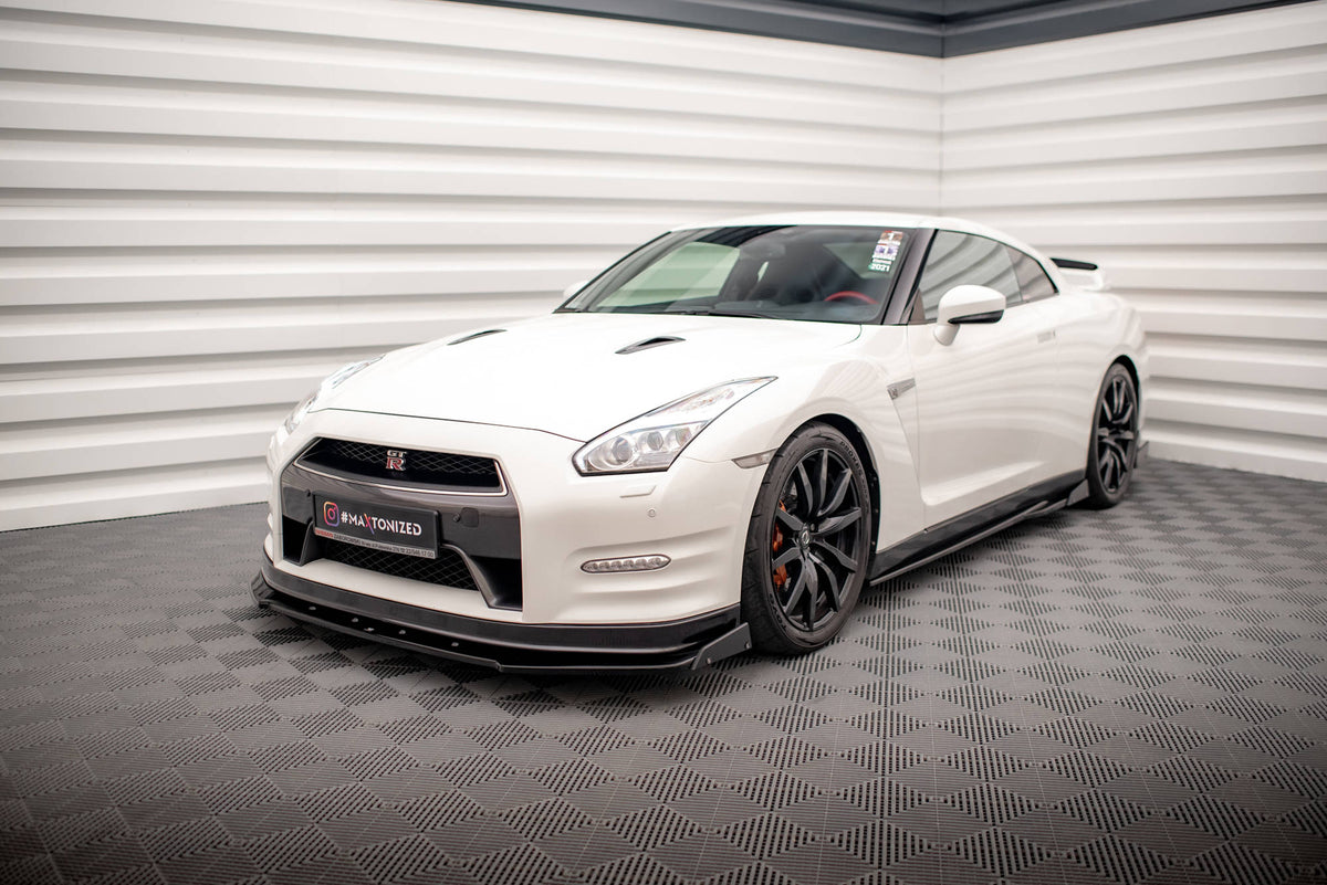 Street+ Spoilerlippe Front Ansatz + Flaps passend für Nissan GTR R35 Facelift – Ansicht 3