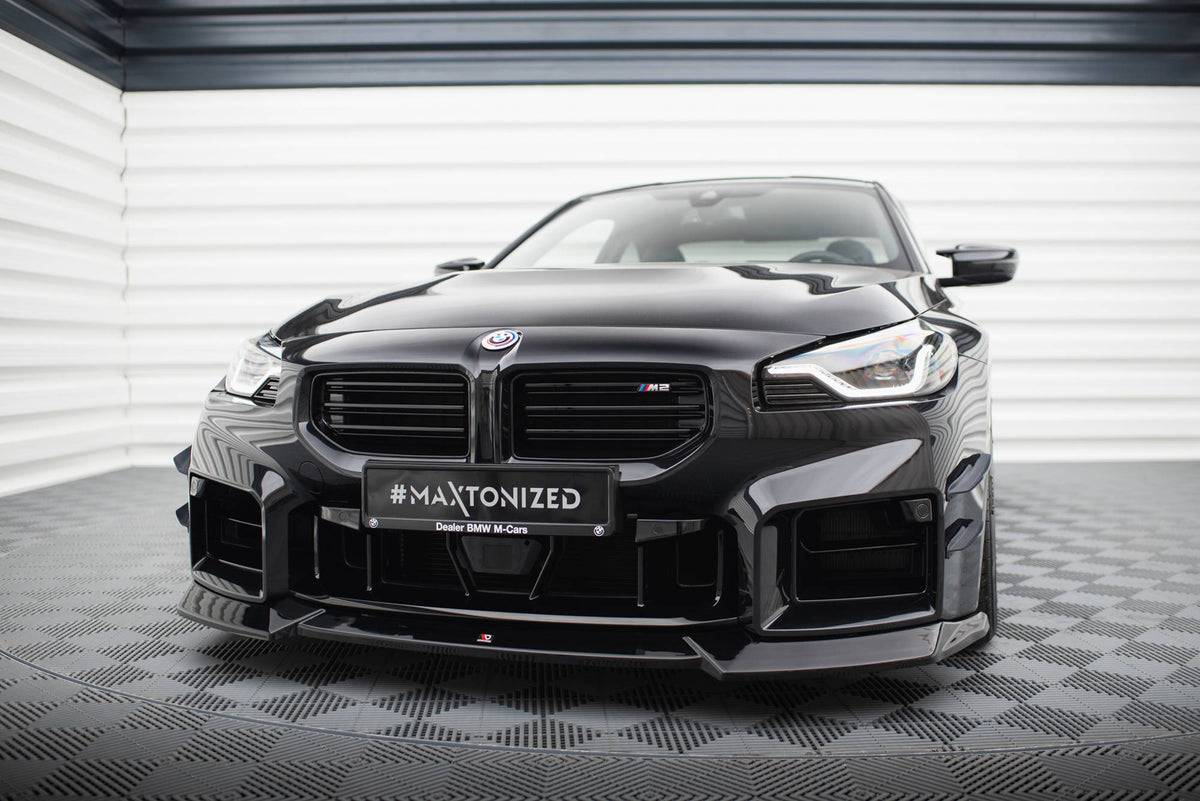 Street+ Spoilerlippe Front Ansatz V.2 passend für BMW M2 G87 schwarz Hochglanz – Ansicht 3