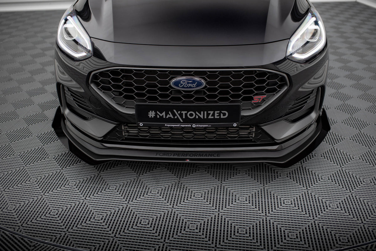 Front Stoßstange Flaps passend für Ford Fiesta ST Mk8 Facelift schwarz Hochglanz – Ansicht 3