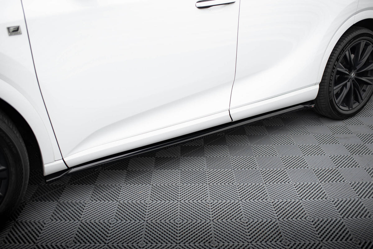 Street+ Seitenschweller Leisten passend für Lexus RX F-Sport Mk5 schwarz Hochglanz – Ansicht 3