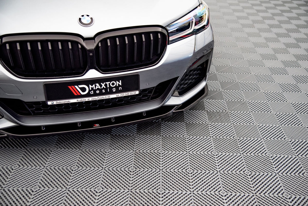 Street+ Spoilerlippe Front Ansatz V.2 passend für BMW 5er M-Paket / M550i / M550d  Limousine / Touring G30 / G31 Facelift  schwarz Hochglanz – Ansicht 3