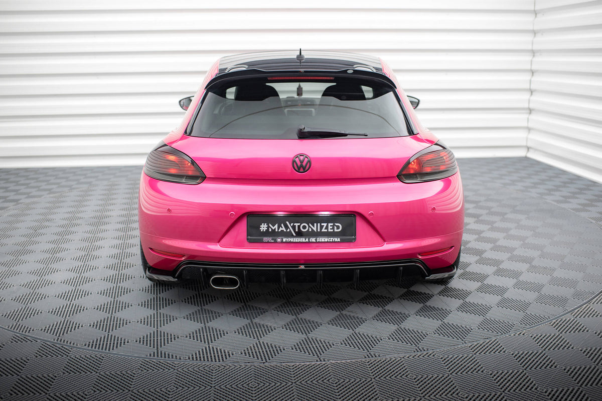 Heck Ansatz Flaps Diffusor V.2 passend für VW Scirocco Mk3  schwarz Hochglanz – Ansicht 3