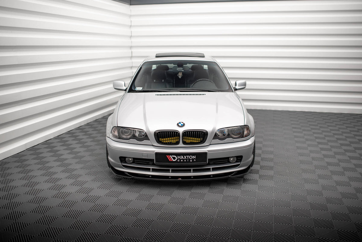 Street+ Spoilerlippe Front Ansatz V.1 passend für BMW 3er Coupe E46 schwarz Hochglanz – Ansicht 1