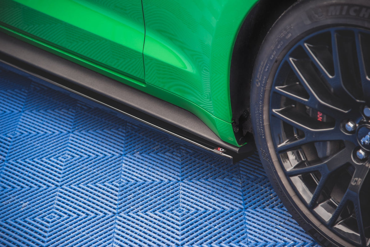 Street+ Seitenschweller Leisten + Flaps passend für Ford Mustang GT Mk6 Facelift – Ansicht 3