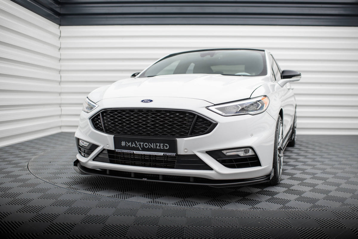 Street Pro Street+ Spoilerlippe Front Ansatz + Flaps passend für Ford Mondeo Sport Mk5 Facelift / Fusion Sport Mk2 Facelift schwarz Hochglanz – Ansicht 4