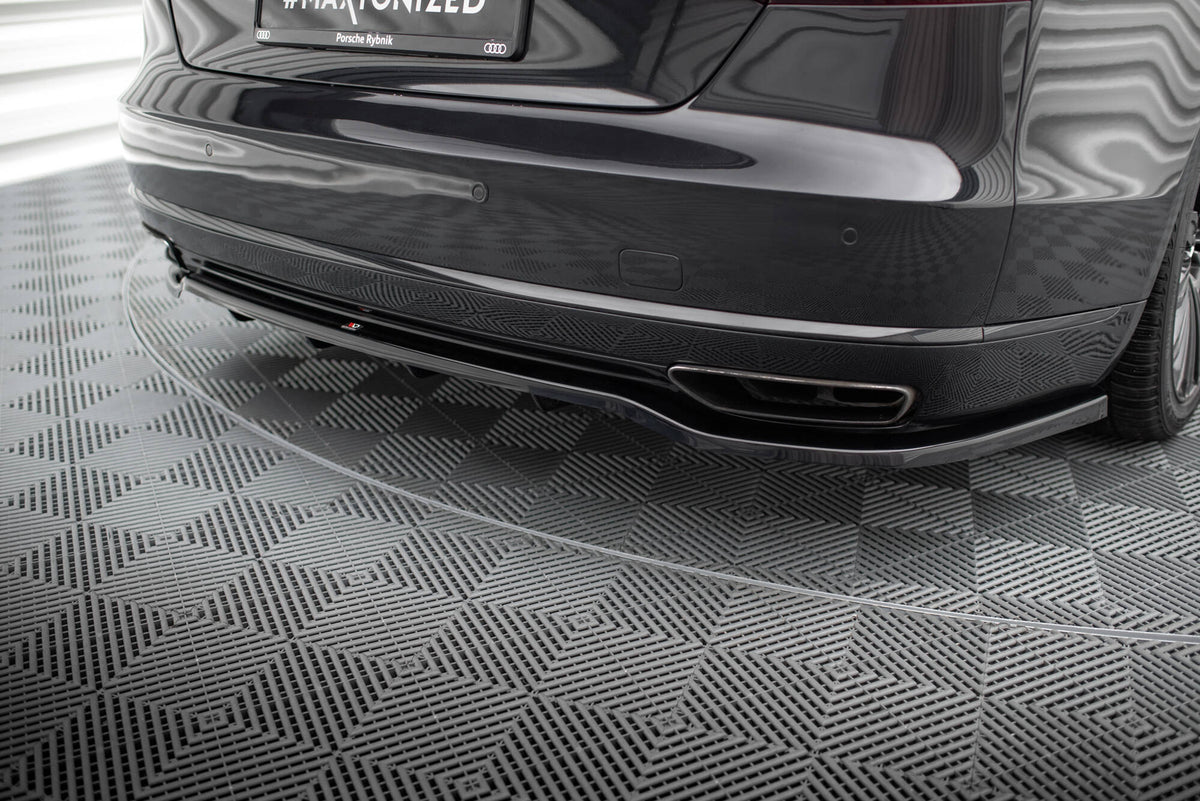 Street+ Mittlerer Diffusor RACE passend für Audi A8 D4 Facelift schwarz Hochglanz – Ansicht 1