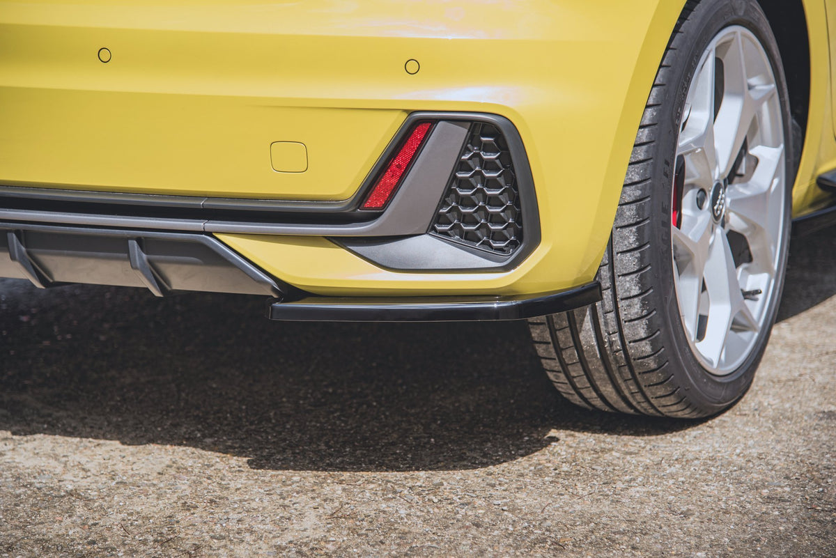 Heck Ansatz Flaps Diffusor passend für Audi A1 S-Line GB schwarz Hochglanz – Ansicht 4