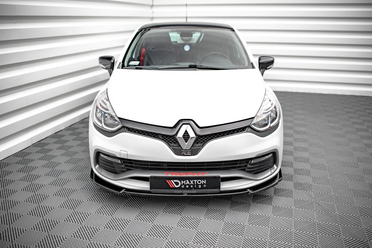 Street+ Spoilerlippe Front Ansatz V.2 passend für Renault Clio RS Mk4 schwarz Hochglanz – Ansicht 1