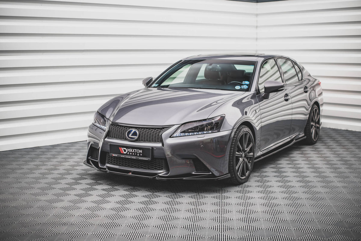 Street+ Spoilerlippe Front Ansatz V.2 passend für Lexus GS F Sport Mk4 (L10) schwarz Hochglanz – Ansicht 1
